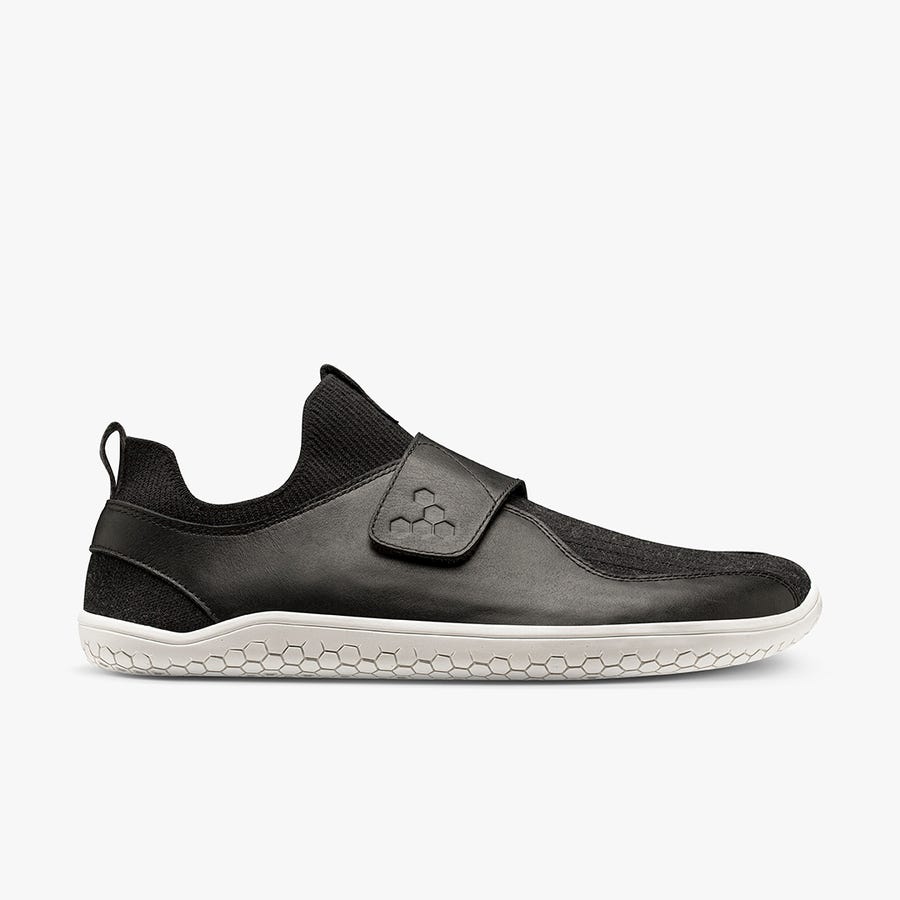 Vivobarefoot Primus Knit EZ Trailschoenen Heren Zwart | Nederland 0031TCEV